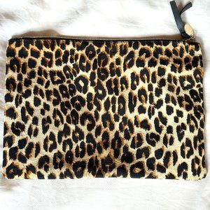 Clare V. X Equipment Collab | animal print clutch